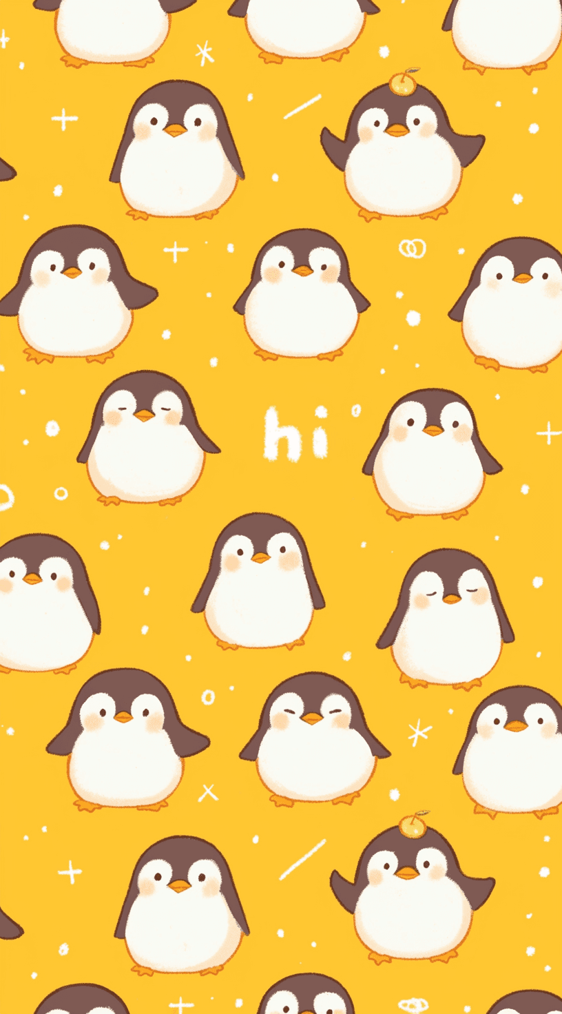 Penguin Echo original repeating artwork