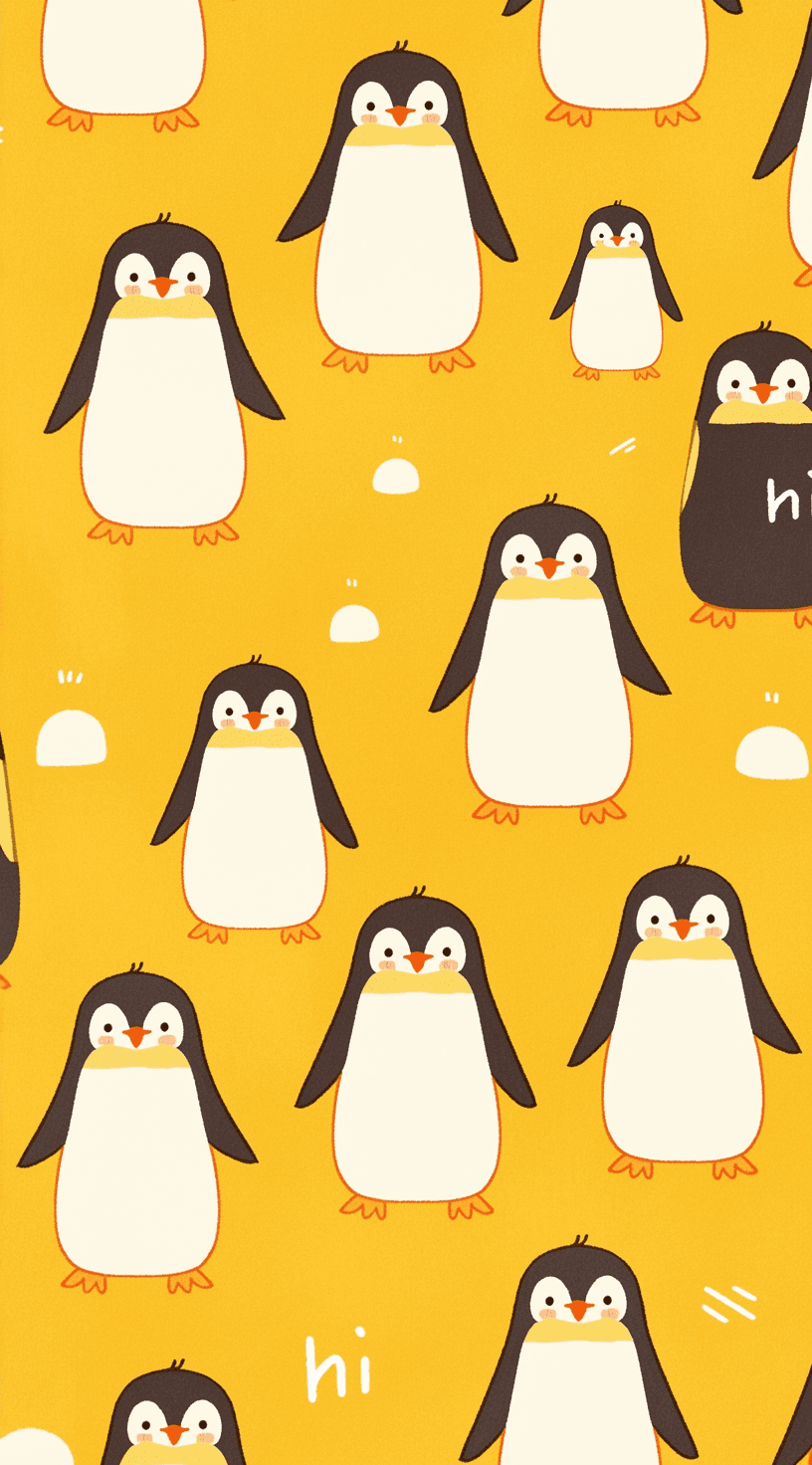 Penguin 007 original repeating artwork