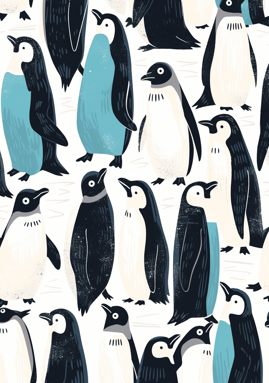 Penguin Tune original repeating artwork
