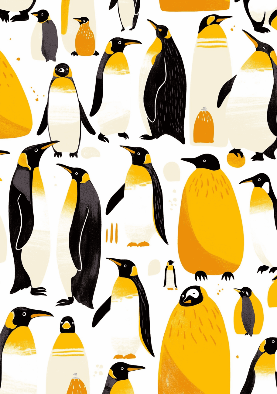 Penguin Blast original repeating artwork