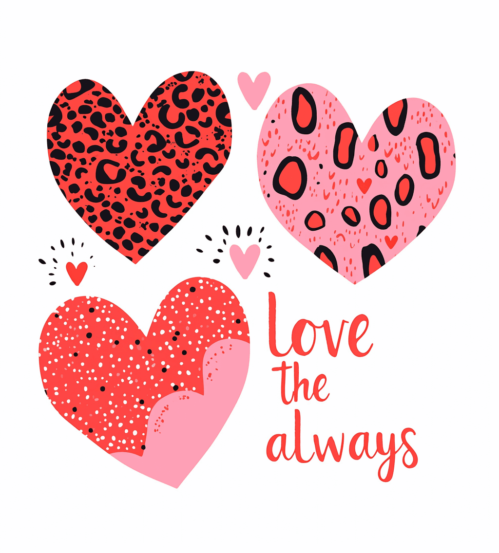 Sweet Cool Heart Show original repeating artwork