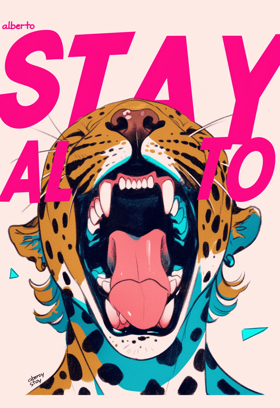 Tiger 005 original repeating artwork