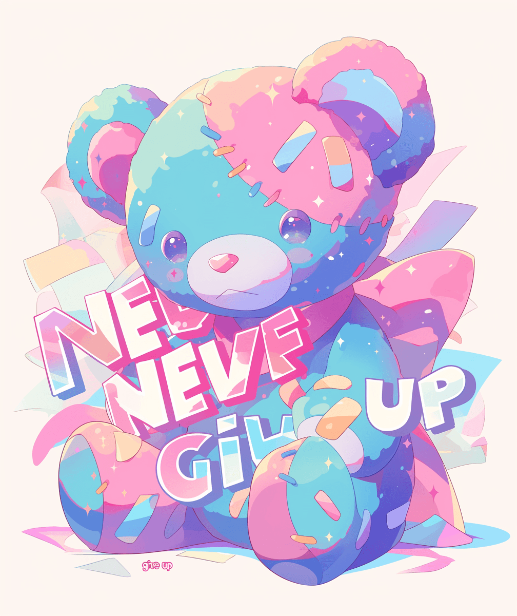 Sweet Cool Bear Flare original repeating artwork