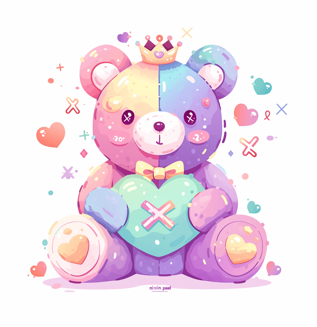 Sweet Cool Bear Tune original repeating artwork