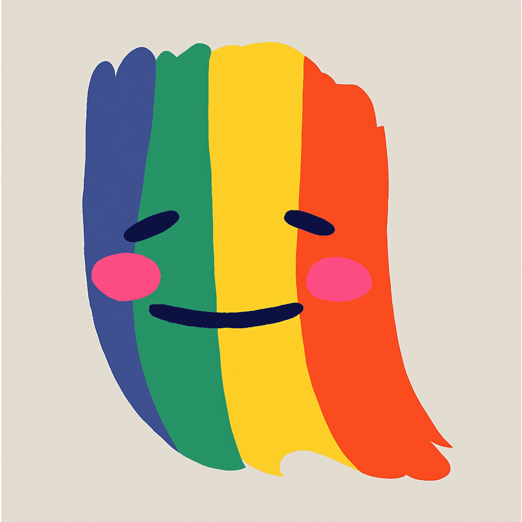 Sweet Cool Rainbow original repeating artwork