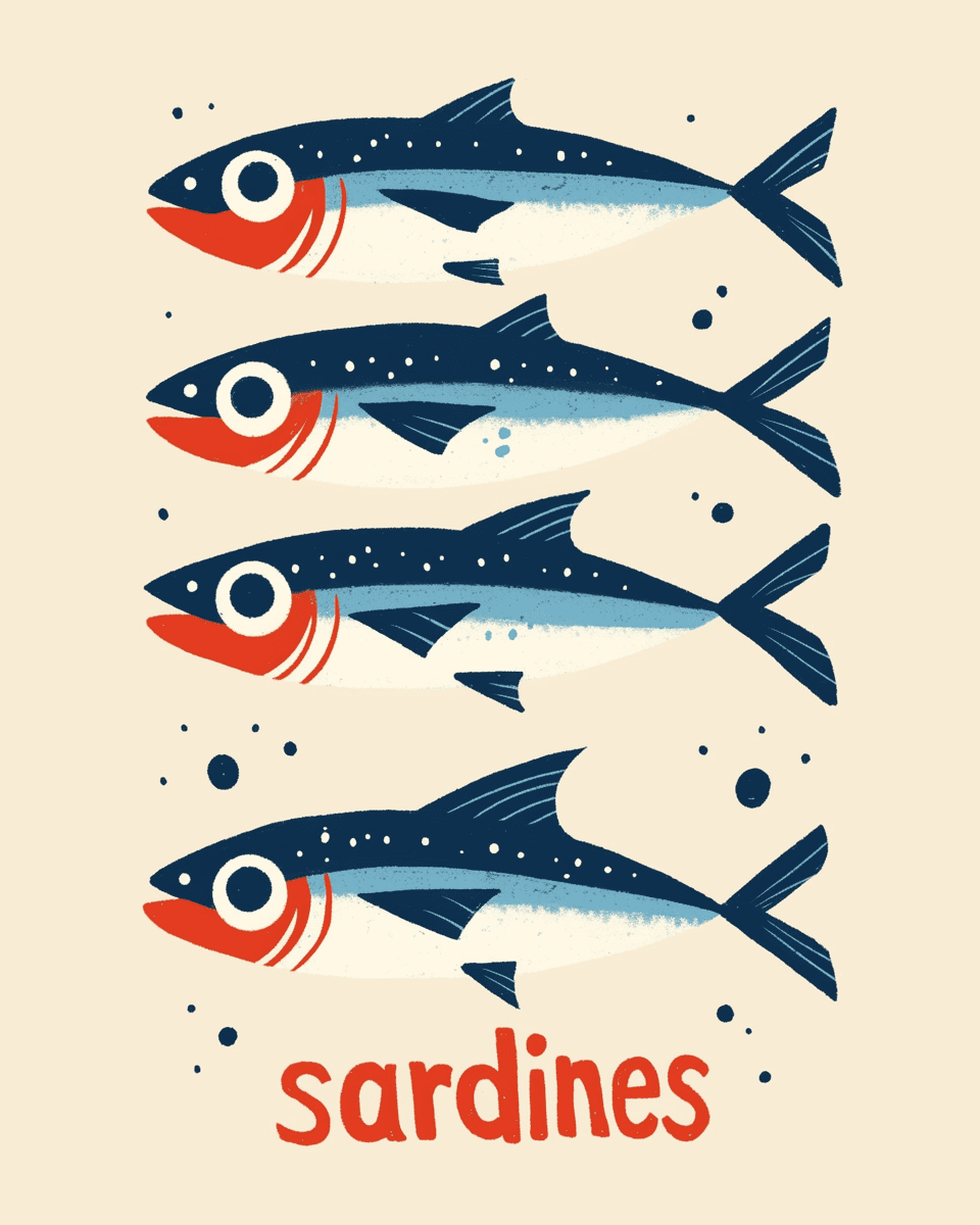 Sweet Cool Fish Festival original repeating artwork
