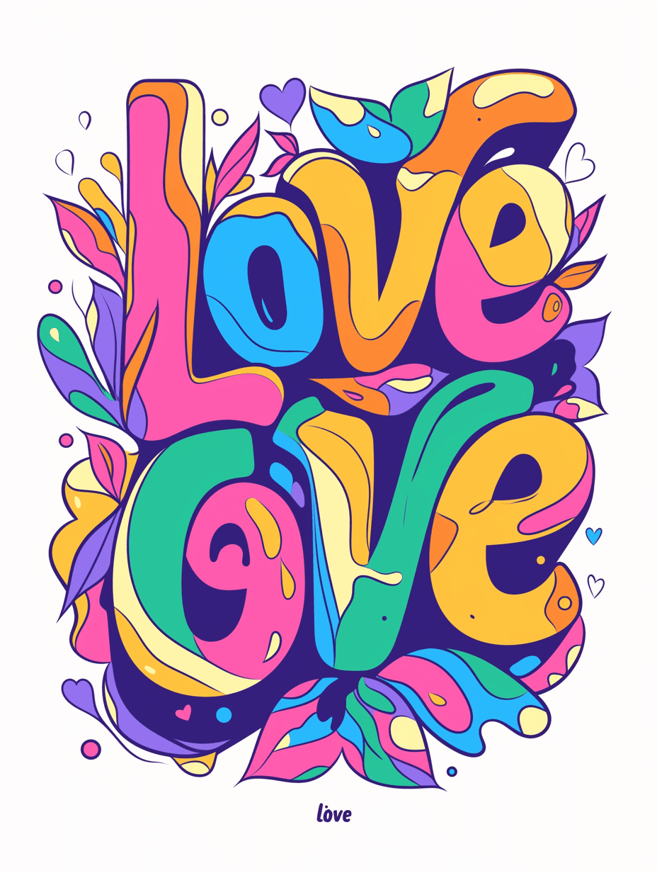 Sweet Cool Letter 154 original repeating artwork