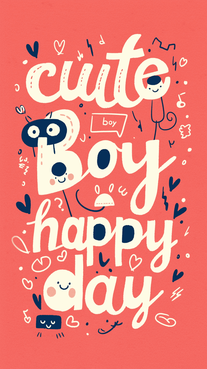Sweet Cool Letter Kick original repeating artwork