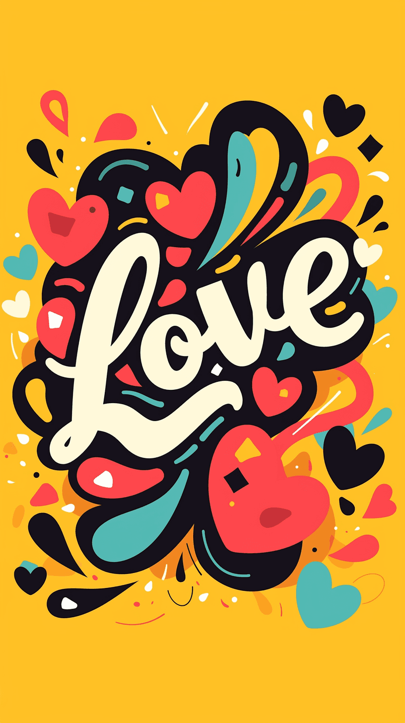Sweet Cool Letter Carnival original repeating artwork