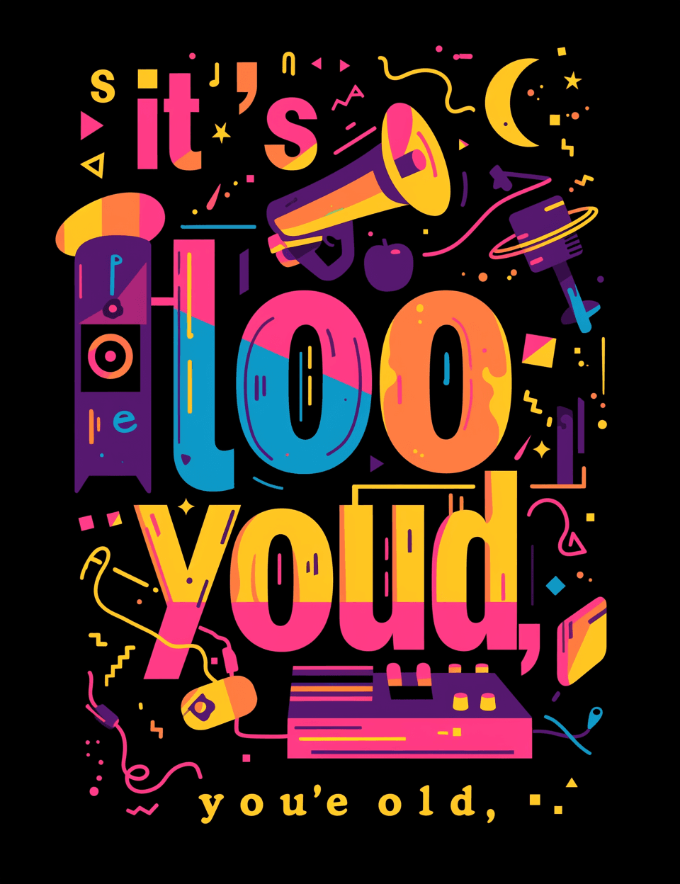 Sweet Cool Letter Shine On original repeating artwork