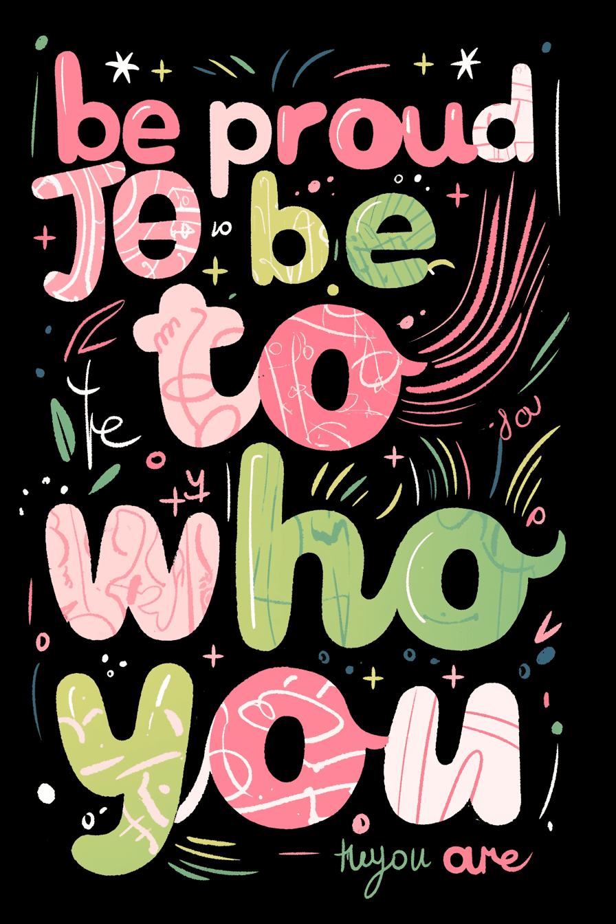 Sweet Cool Letter Hue original repeating artwork