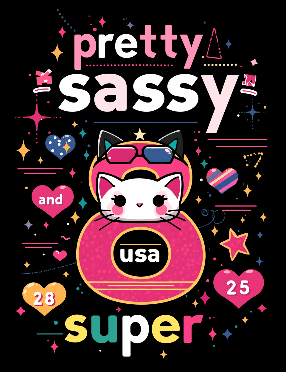 Sweet Cool Letter Blast original repeating artwork