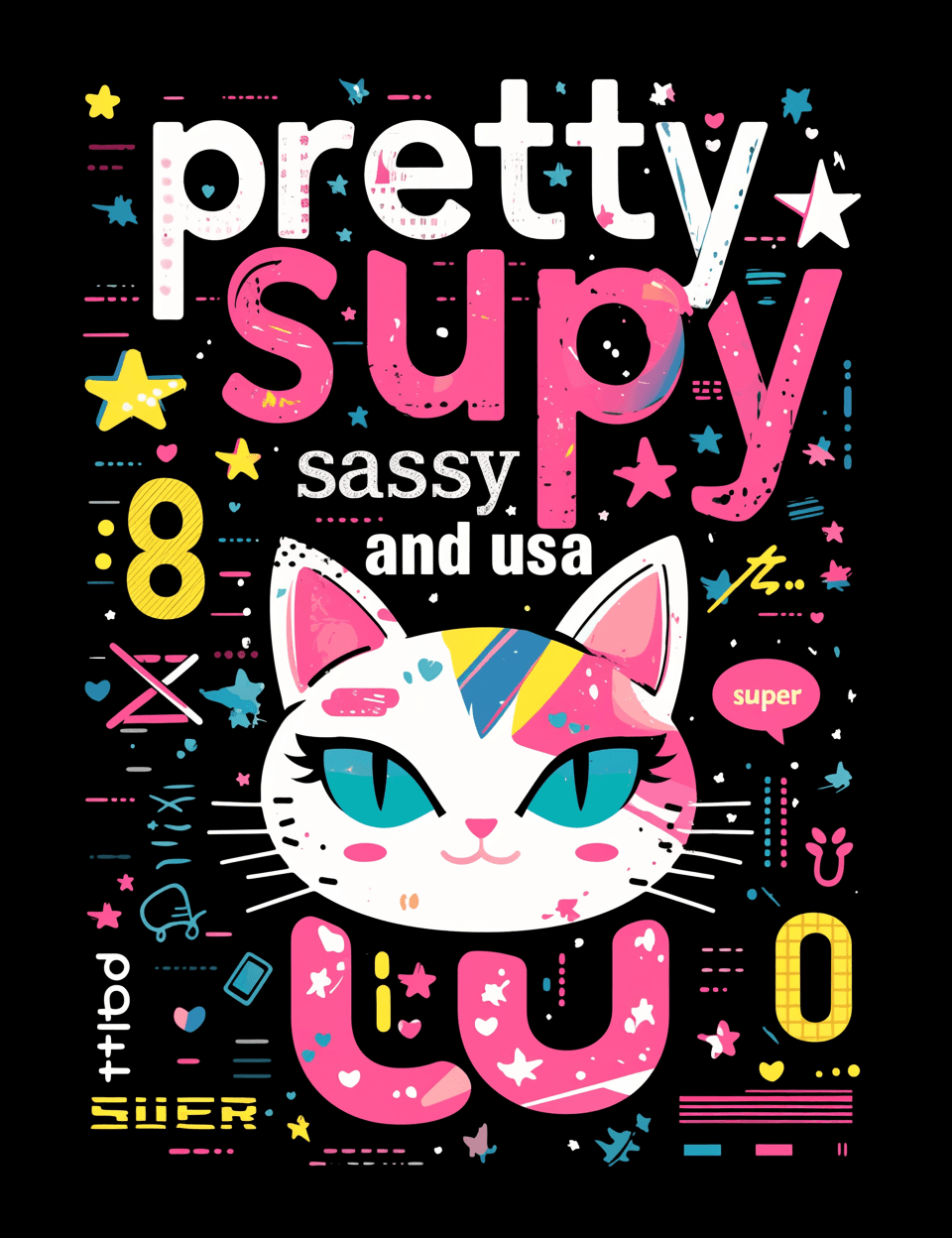 Sweet Cool Letter 172 original repeating artwork
