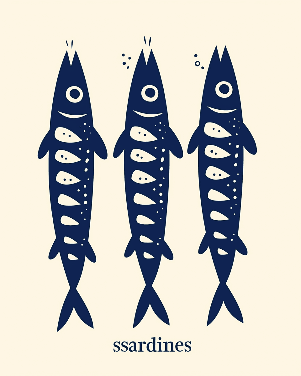 Sweet Cool Fish Tribe original repeating artwork