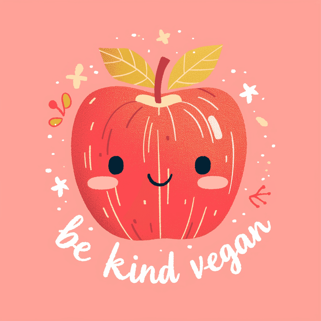 Sweet Cool Apple Pals original repeating artwork
