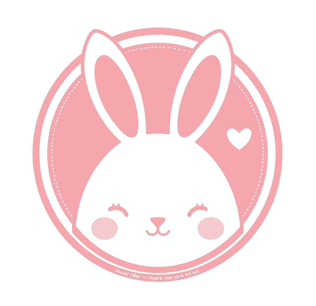 Sweet Cool Bunny Pals original repeating artwork