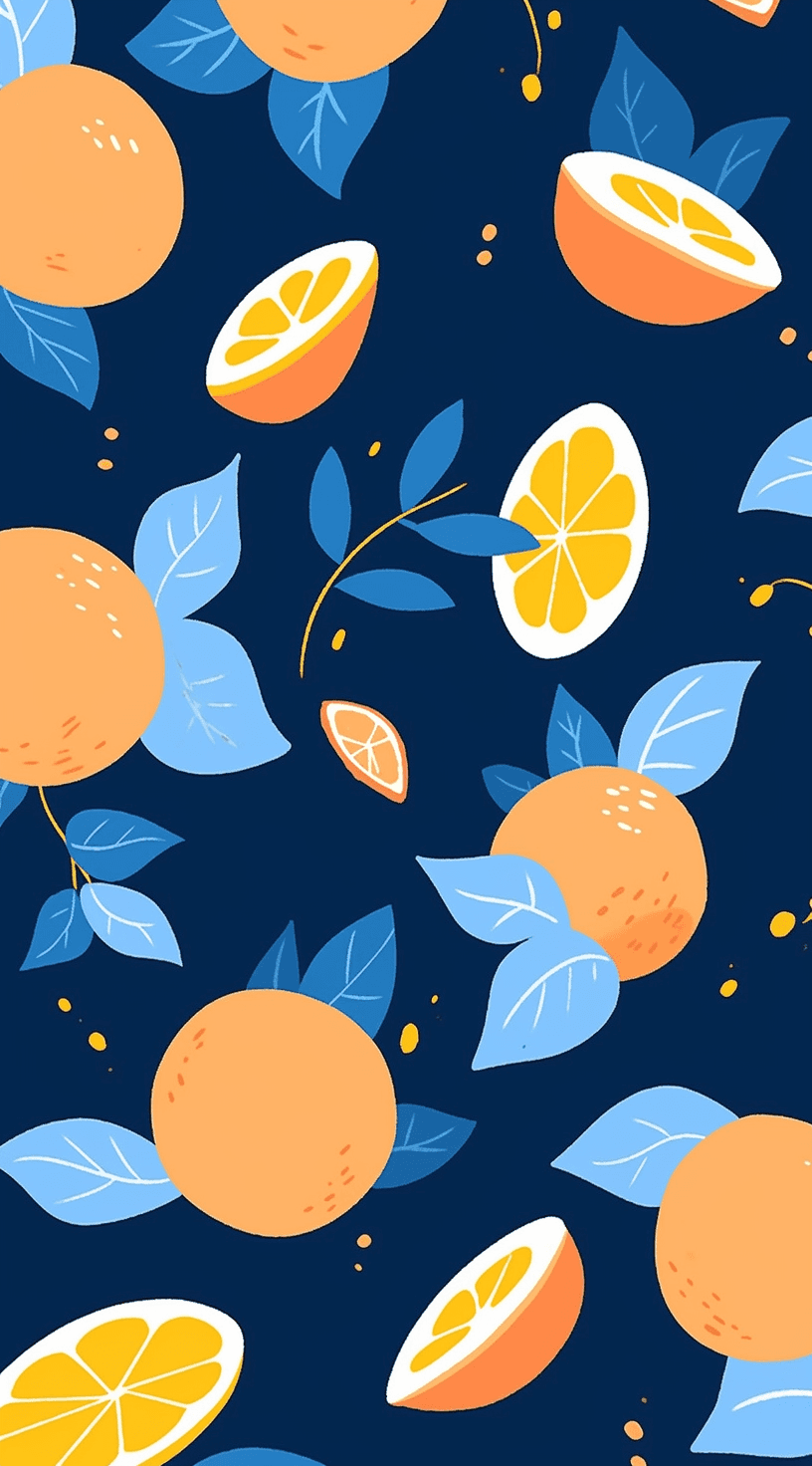 Orange Carnival original repeating artwork