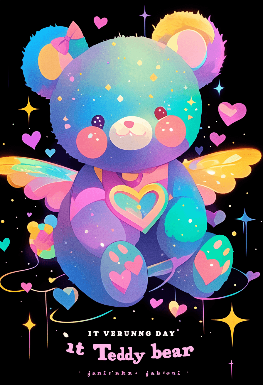 Sweet Cool Bear Beats original repeating artwork
