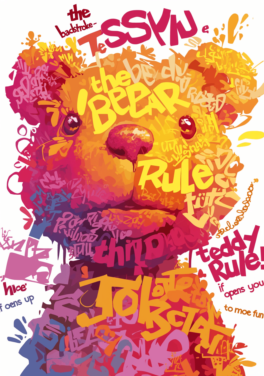 Sweet Cool Bear Pals original repeating artwork