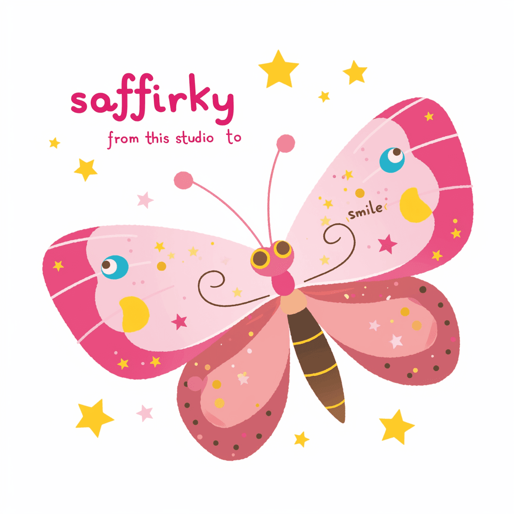Sweet Cool Butterfly Crew original repeating artwork