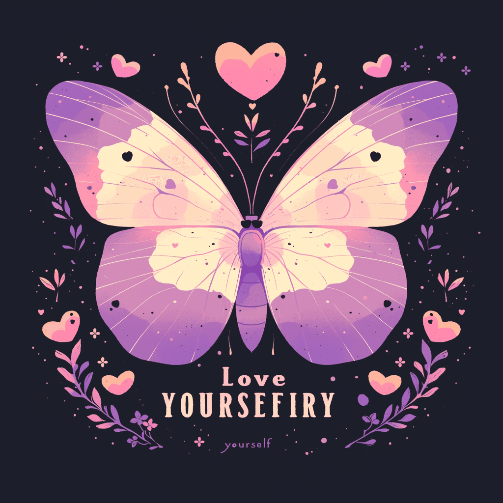 Sweet Cool Butterfly Club original repeating artwork