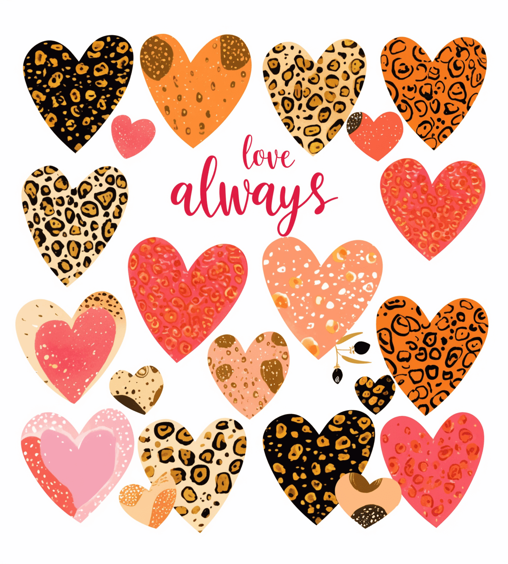 Sweet Cool Heart original repeating artwork