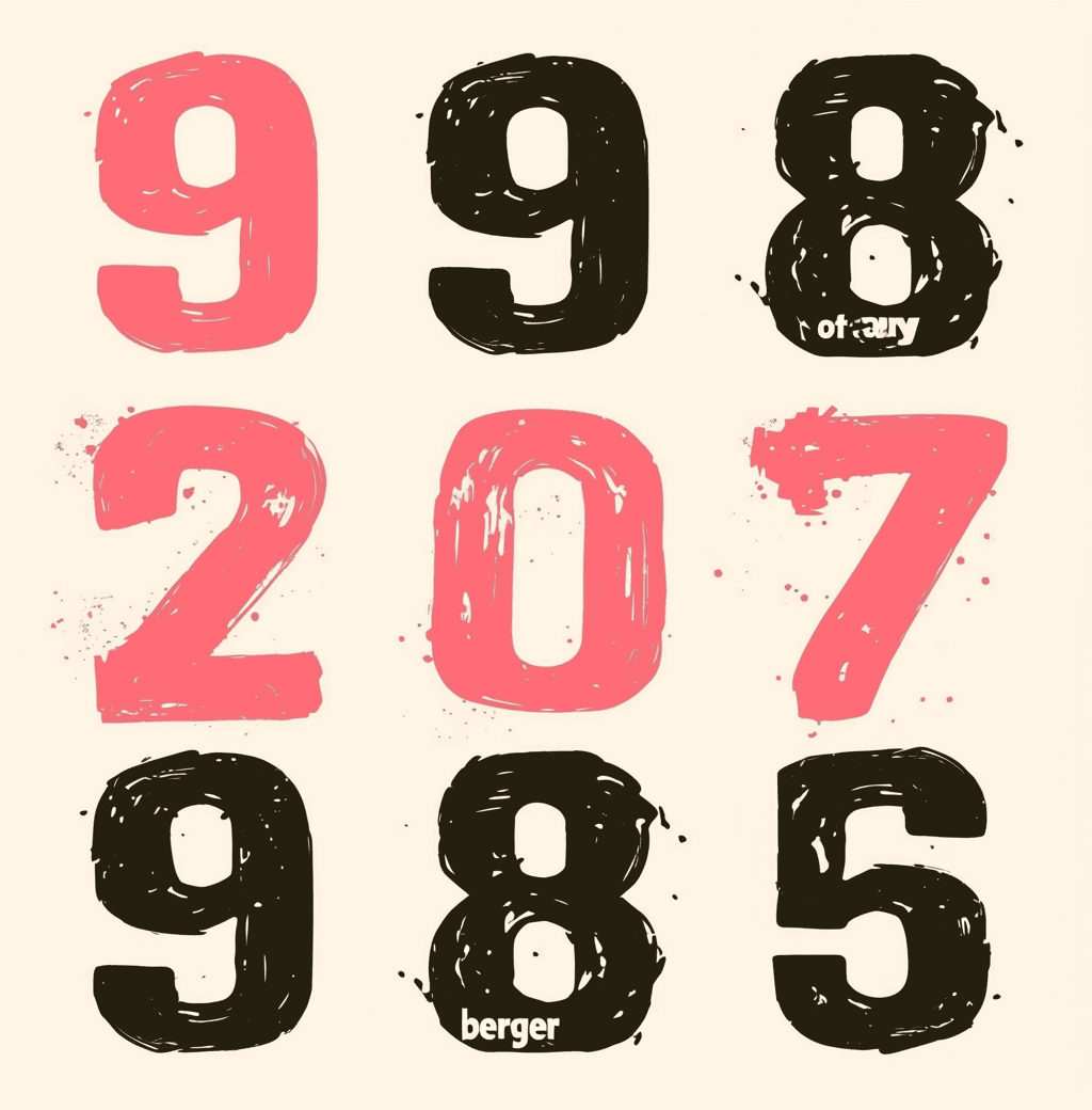 Sweet Cool Number original repeating artwork