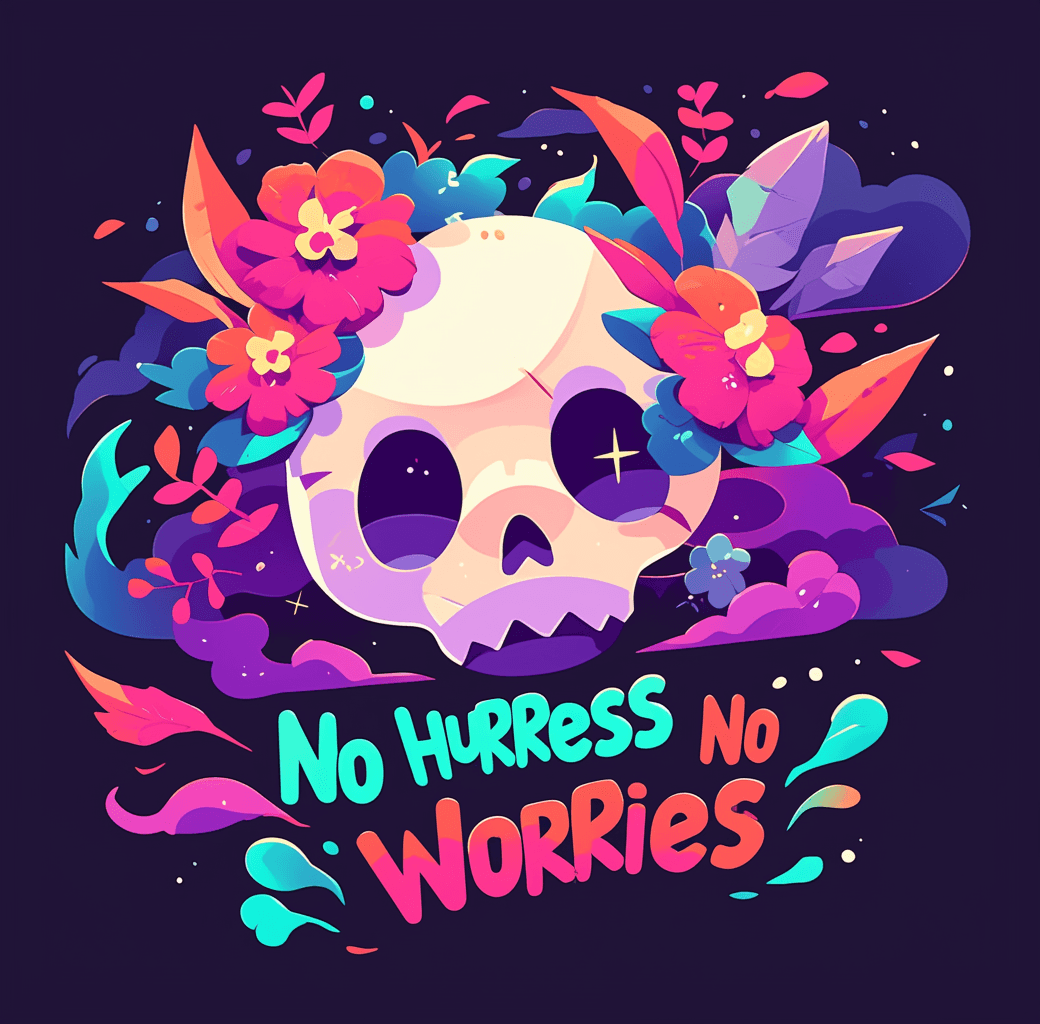 Sweet Cool Skull Zoom original repeating artwork