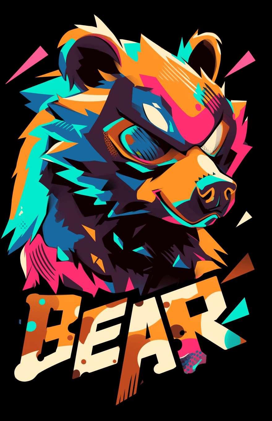 Sweet Cool Bear Jam original repeating artwork