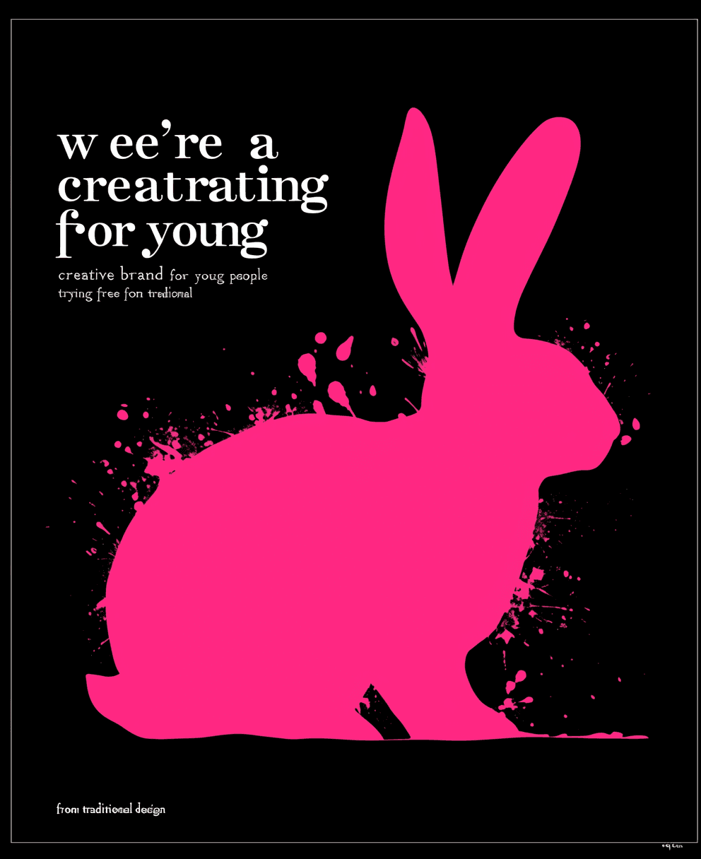Sweet Cool Bunny Zoom original repeating artwork