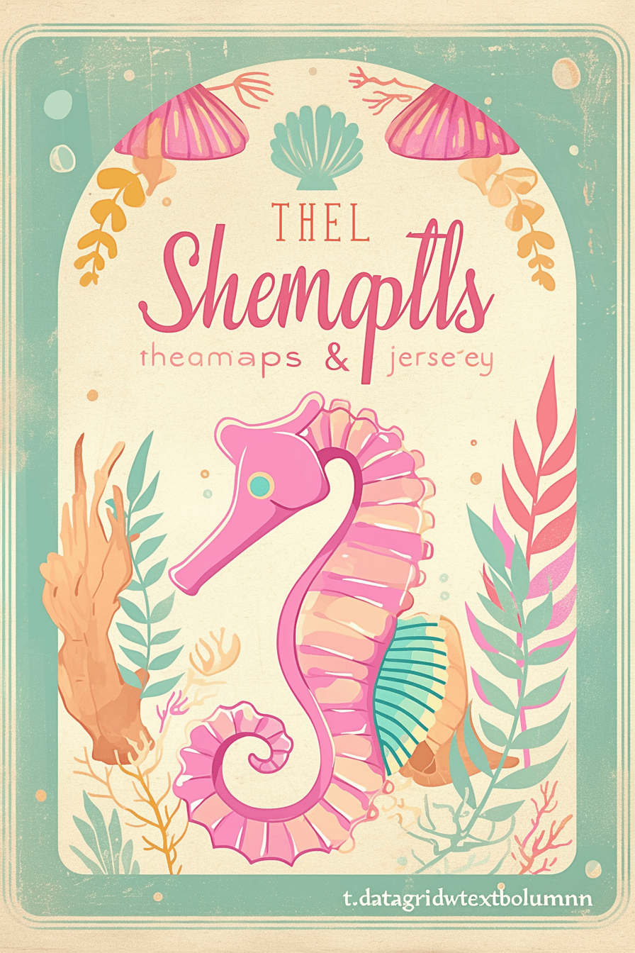 Sweet Cool Seahorse original repeating artwork