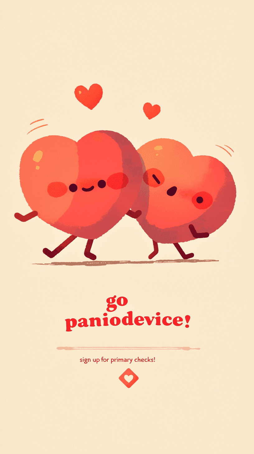 Sweet Cool Heart Rhythm original repeating artwork