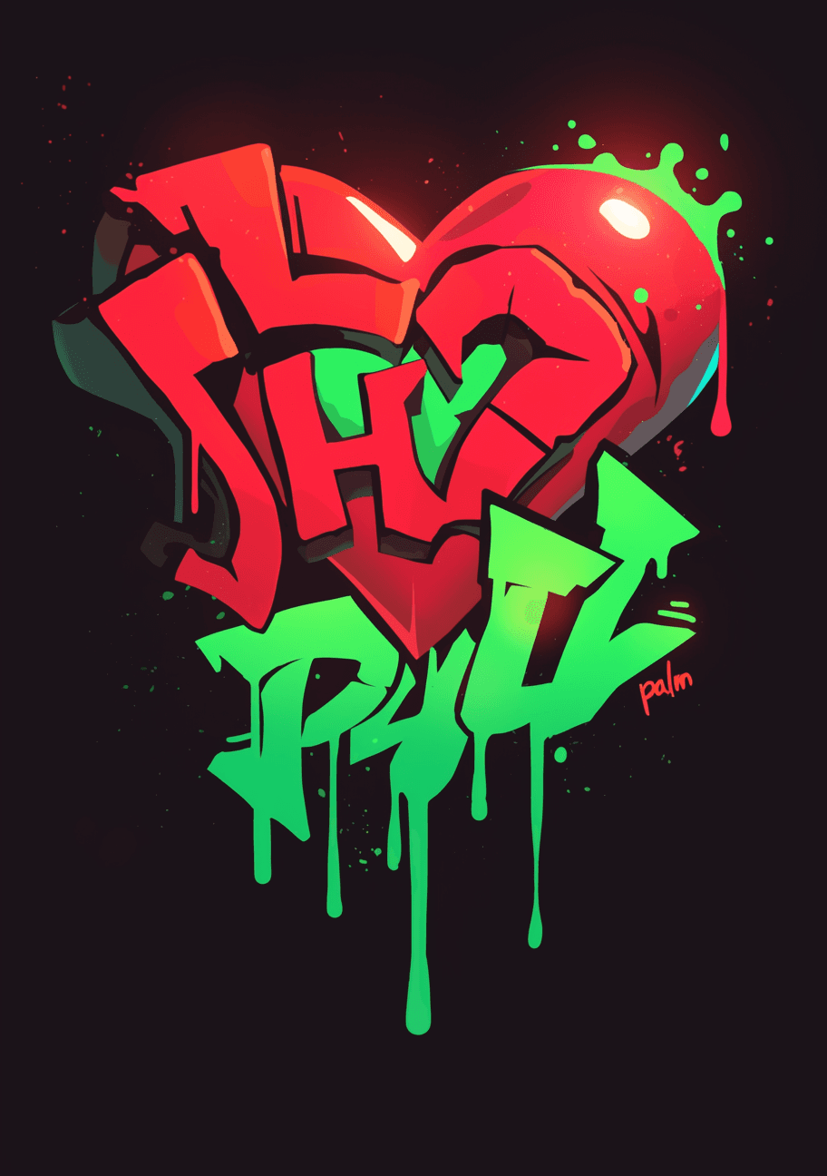 Sweet Cool Heart Picnic original repeating artwork