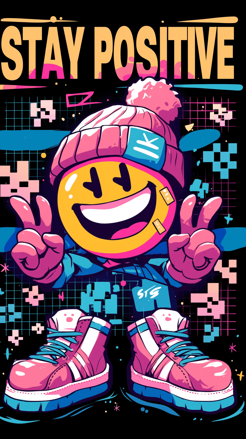 Sweet Cool Smiley Team original repeating artwork