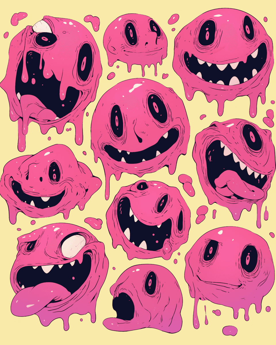 Sweet Cool Smiley Club original repeating artwork