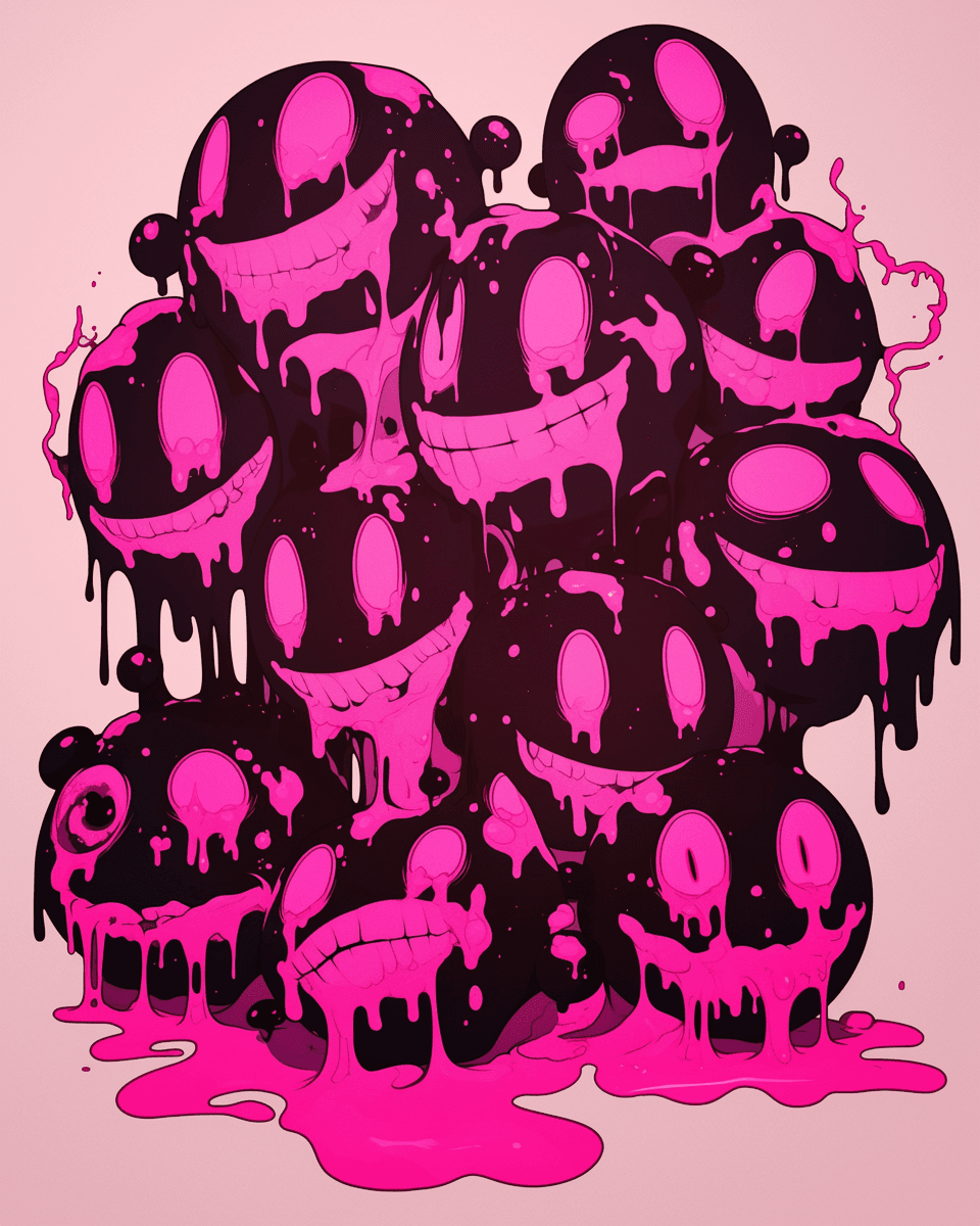 Sweet Cool Smiley Picnic original repeating artwork