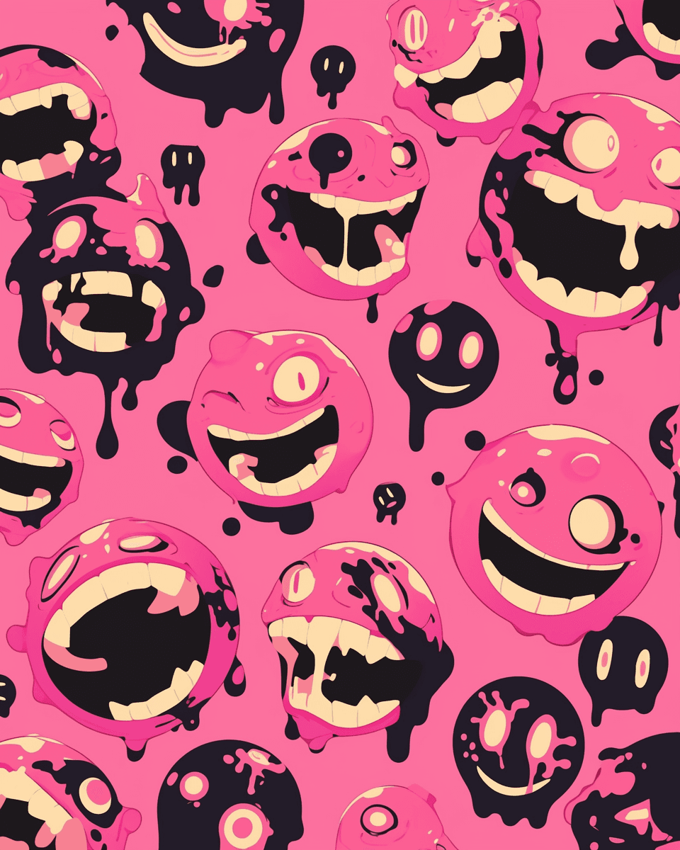 Sweet Cool Smiley Squad original repeating artwork
