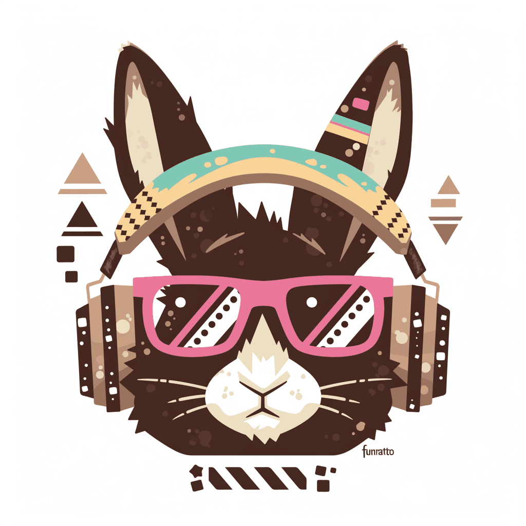 Sweet Cool Bunny Zip original repeating artwork