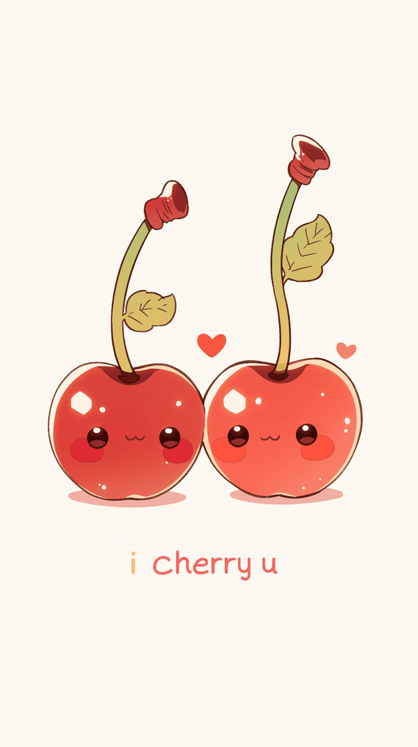 Sweet Cool Cherry Carnival original repeating artwork