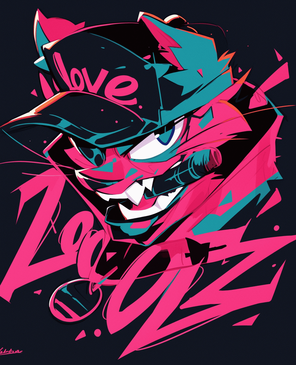 Sweet Cool Letter Fizz original repeating artwork