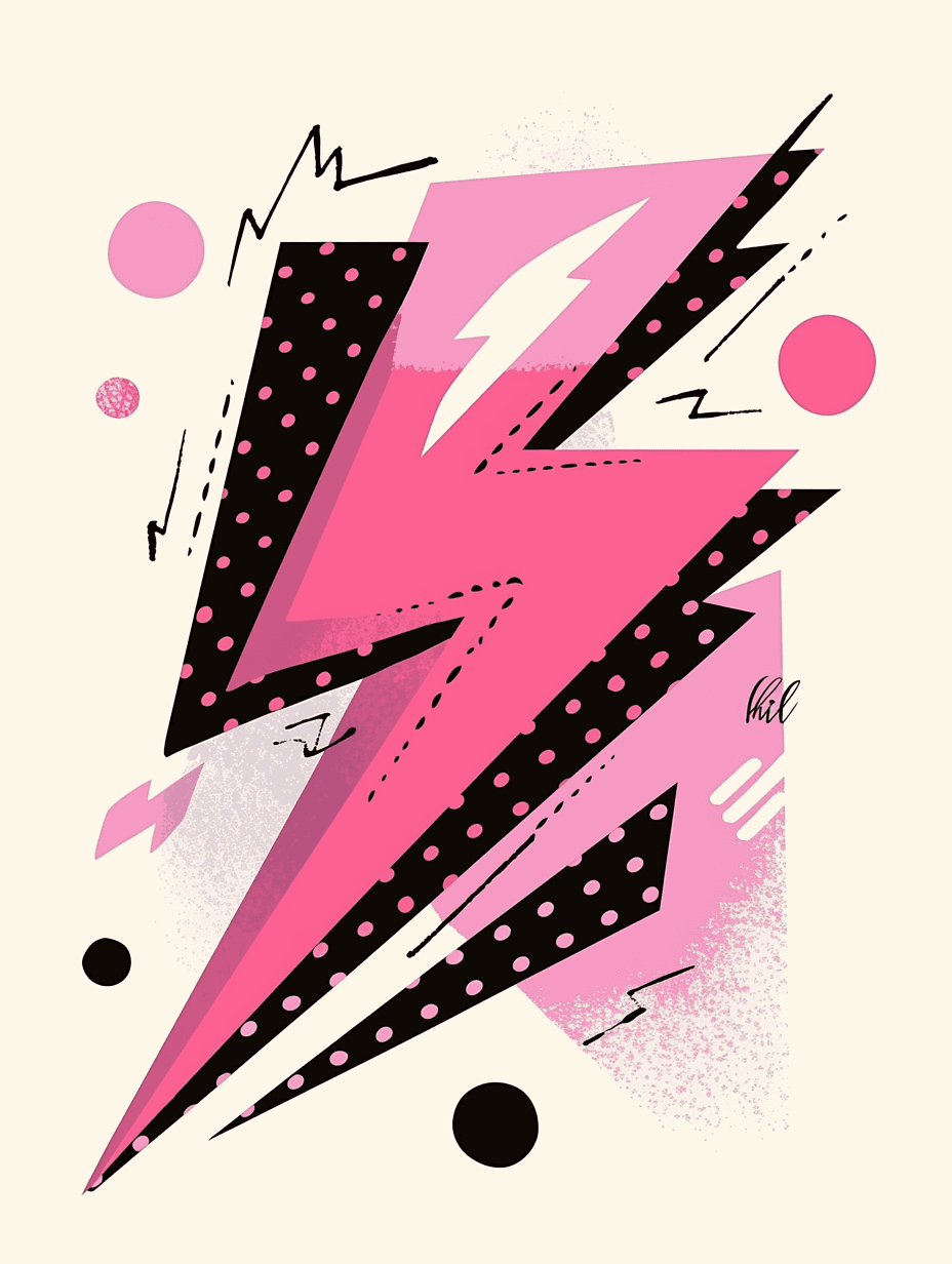 Sweet Cool Lightning Pals original repeating artwork