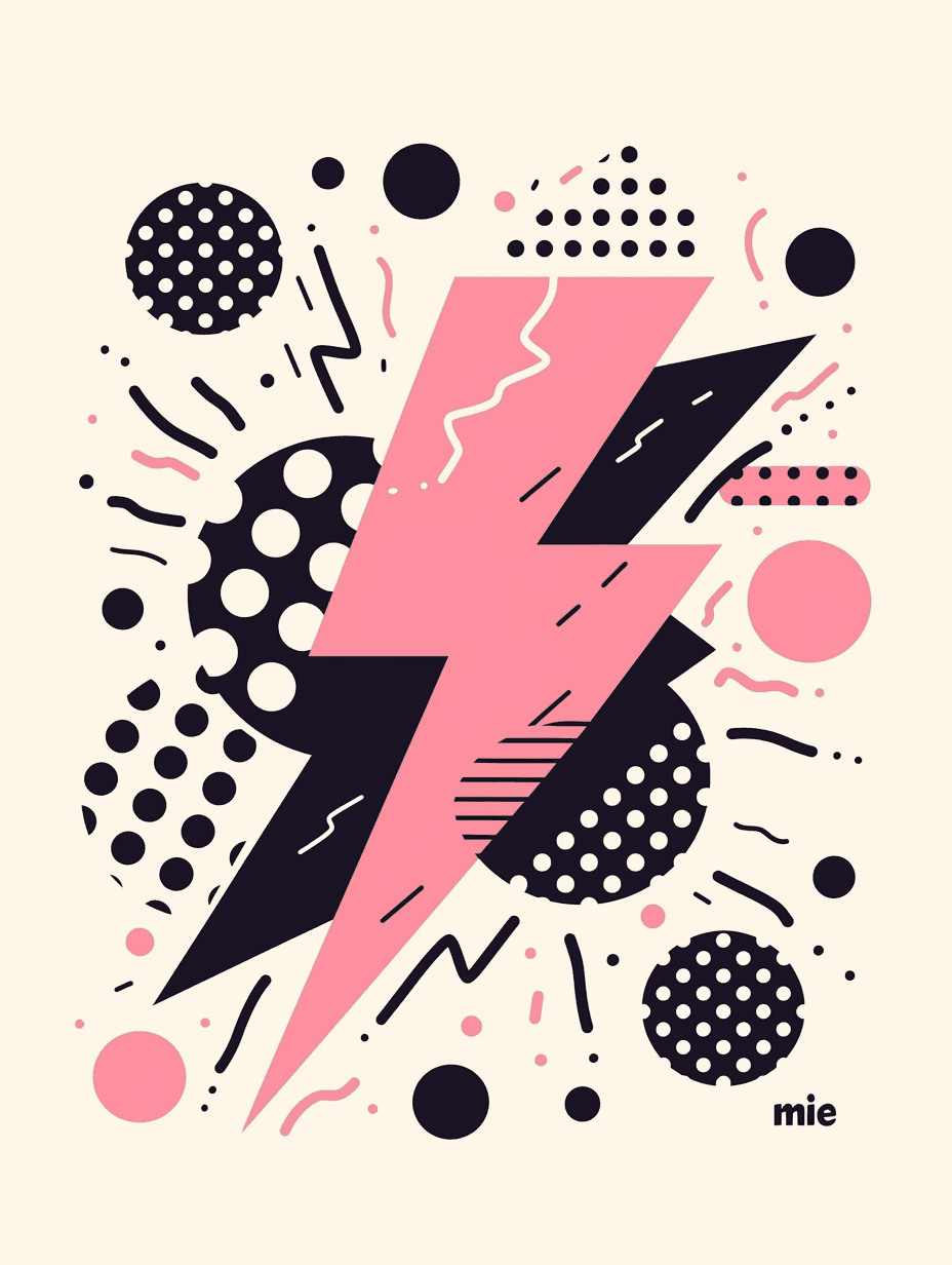 Sweet Cool Lightning Team original repeating artwork