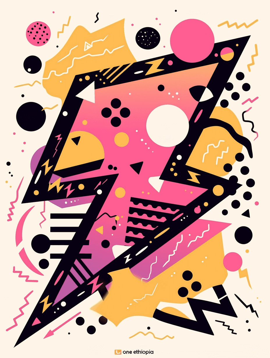Sweet Cool Lightning Parade original repeating artwork