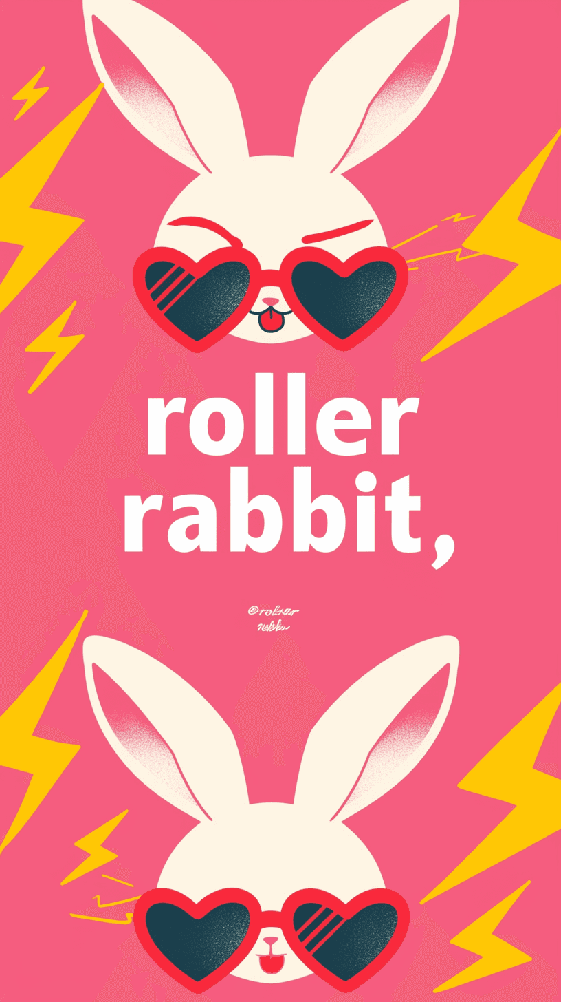 Sweet Cool Bunny Squad original repeating artwork