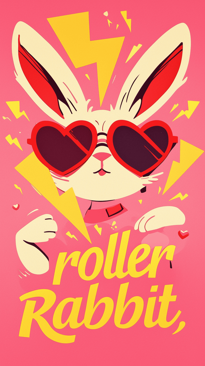 Sweet Cool Bunny Club original repeating artwork