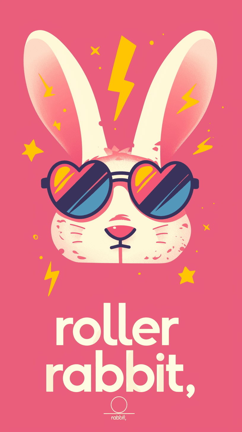 Sweet Cool Bunny Parade original repeating artwork