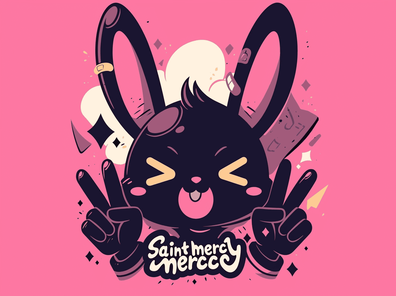 Sweet Cool Bunny Show original repeating artwork