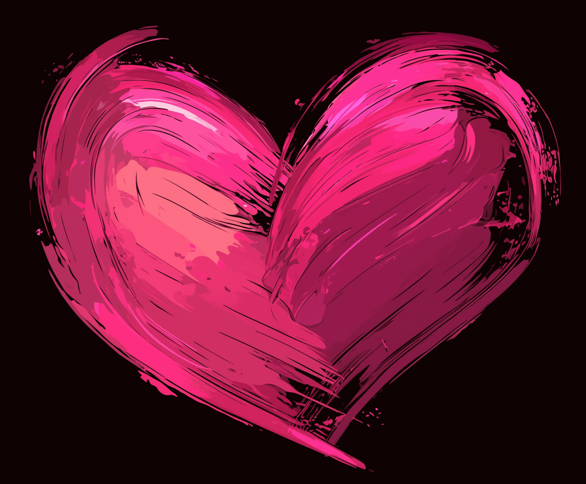 Sweet Cool Heart Pals original repeating artwork