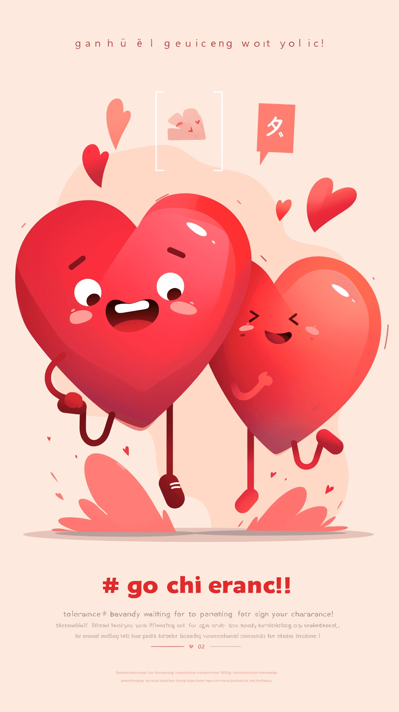 Sweet Cool Heart Tribe original repeating artwork