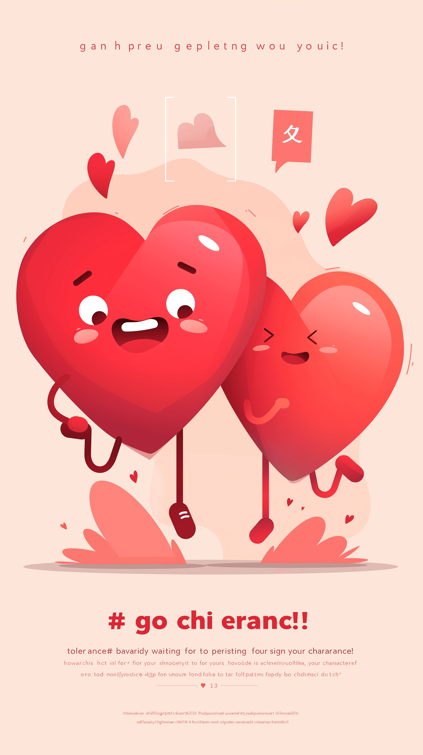 Sweet Cool Heart Club original repeating artwork